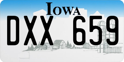 IA license plate DXX659