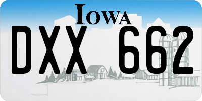 IA license plate DXX662