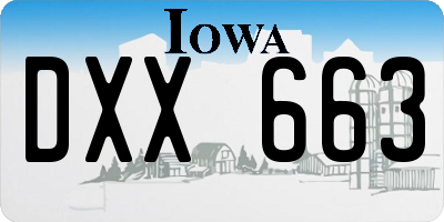 IA license plate DXX663