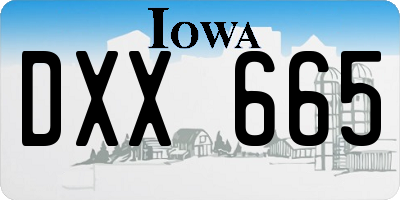 IA license plate DXX665