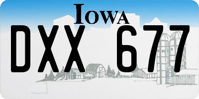 IA license plate DXX677