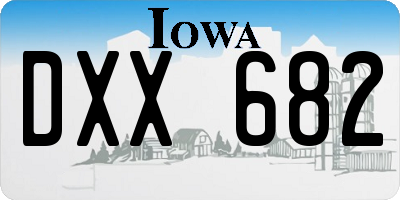 IA license plate DXX682