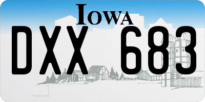 IA license plate DXX683