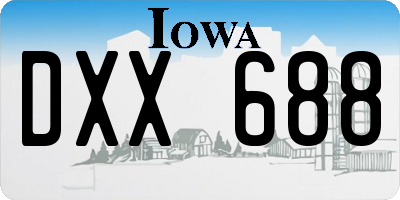 IA license plate DXX688