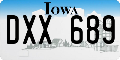 IA license plate DXX689