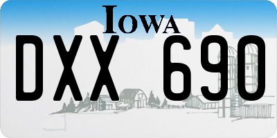 IA license plate DXX690