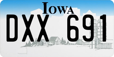 IA license plate DXX691