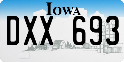 IA license plate DXX693