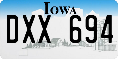 IA license plate DXX694