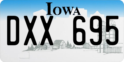 IA license plate DXX695