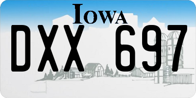 IA license plate DXX697