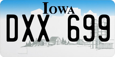 IA license plate DXX699