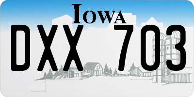 IA license plate DXX703