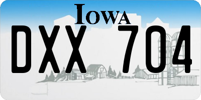 IA license plate DXX704