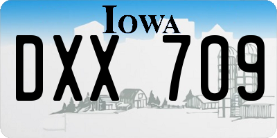 IA license plate DXX709