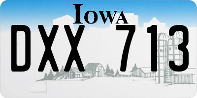 IA license plate DXX713