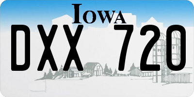 IA license plate DXX720