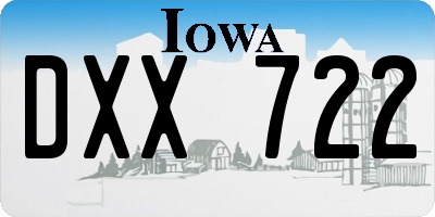 IA license plate DXX722