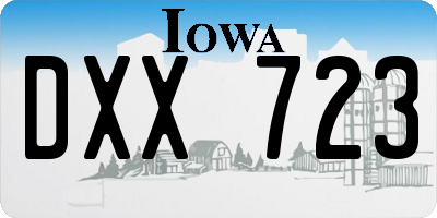 IA license plate DXX723