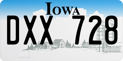 IA license plate DXX728