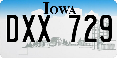 IA license plate DXX729