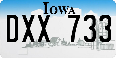 IA license plate DXX733