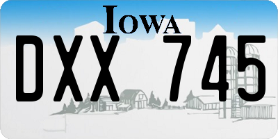 IA license plate DXX745