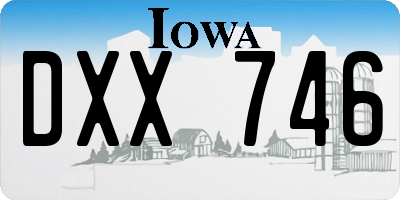 IA license plate DXX746