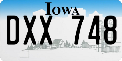 IA license plate DXX748