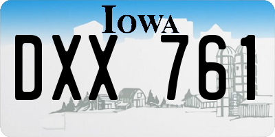 IA license plate DXX761