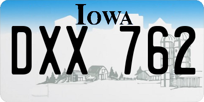 IA license plate DXX762