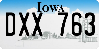 IA license plate DXX763