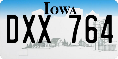 IA license plate DXX764