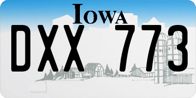 IA license plate DXX773