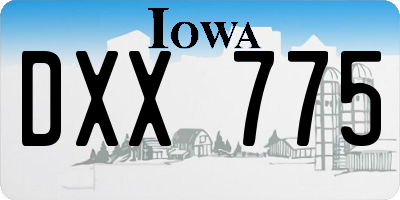 IA license plate DXX775