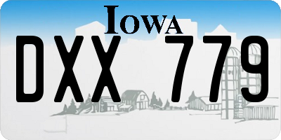 IA license plate DXX779