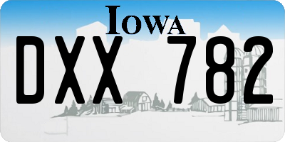 IA license plate DXX782