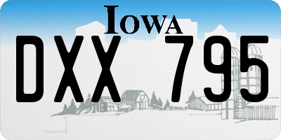 IA license plate DXX795