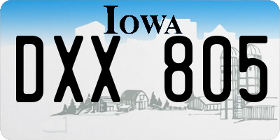 IA license plate DXX805