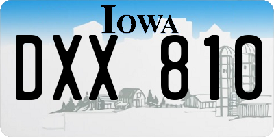 IA license plate DXX810