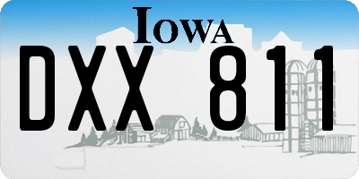 IA license plate DXX811