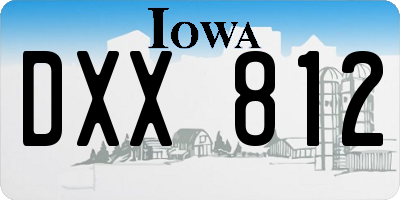 IA license plate DXX812