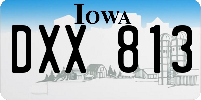 IA license plate DXX813