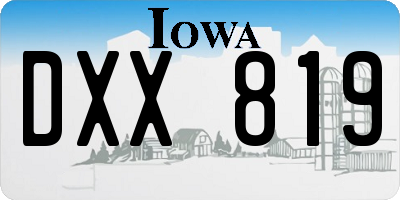 IA license plate DXX819