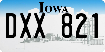 IA license plate DXX821