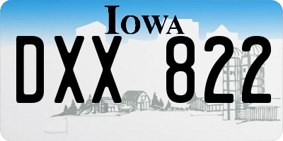 IA license plate DXX822