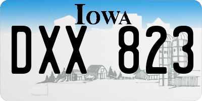 IA license plate DXX823