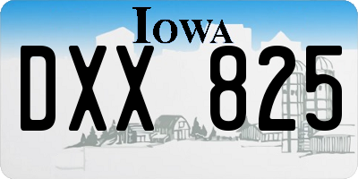 IA license plate DXX825