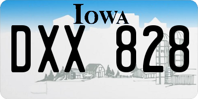 IA license plate DXX828