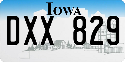 IA license plate DXX829